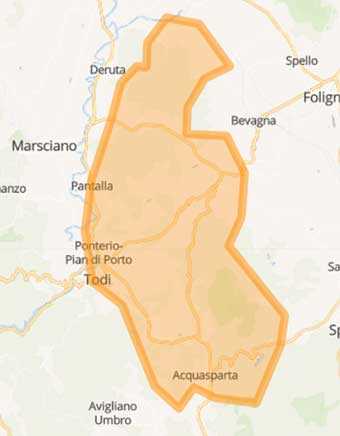 Mappa Umbria in moto sulle Strade Bianche della Valtiberina 