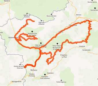 Mappa Val di Susa moto Off-Road seguendo favolose strade sterrate