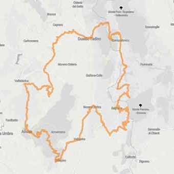 Mappa Strade bianche in moto dell'Appennino umbro-marchigiano