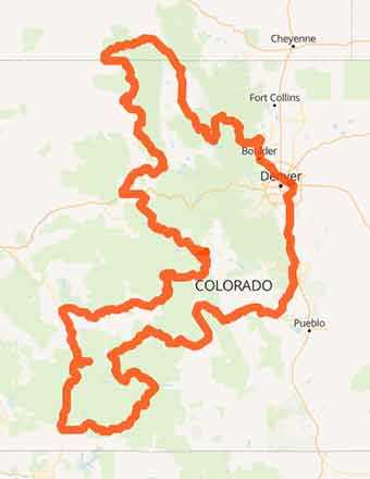 Mappa Avventura Off-Road mozzafiato tra le foreste del Colorado 