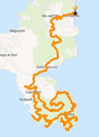 Mappa Elba in moto su strade off-road dai panorami mozzafiato