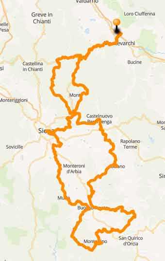 Mappa Eroica in moto sulla leggendaria strada bianca della Toscana