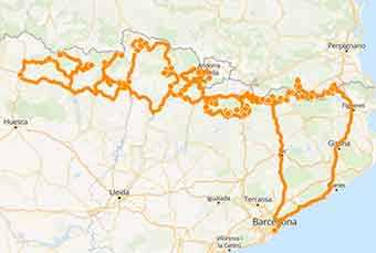 Mappa I Pirenei in off-road da sud a nord su strade mozzafiato