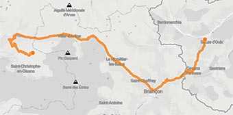 Mappa La strada sterrata mozzafiato del Col du Jandri in moto