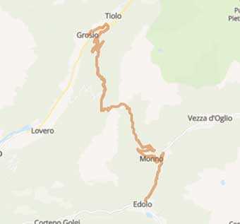 Mappa Passo del Mortirolo in moto: un'avventura tra le Alpi
